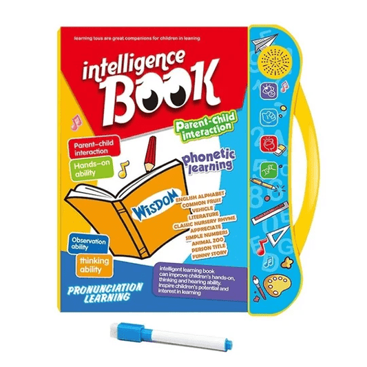 Electronic Intelligence Book -Colourful Audio Interactive Learning Book – Fun Phonics and Alphabet Learning for Toddlers