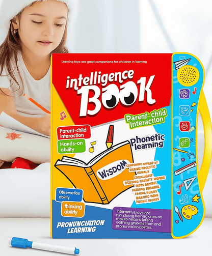 Electronic Intelligence Book -Colourful Audio Interactive Learning Book – Fun Phonics and Alphabet Learning for Toddlers