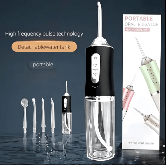 Water Flosser Portable Dental Water Jet Oral Teeth Irrigator Waterproof Tooth Cleaner Water Flosser Oral Flosser 3 Modes And 4 Nozzels